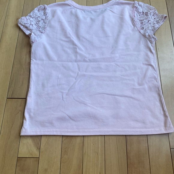 Pink lace sleeve top 8-10 - Picture 9 of 12